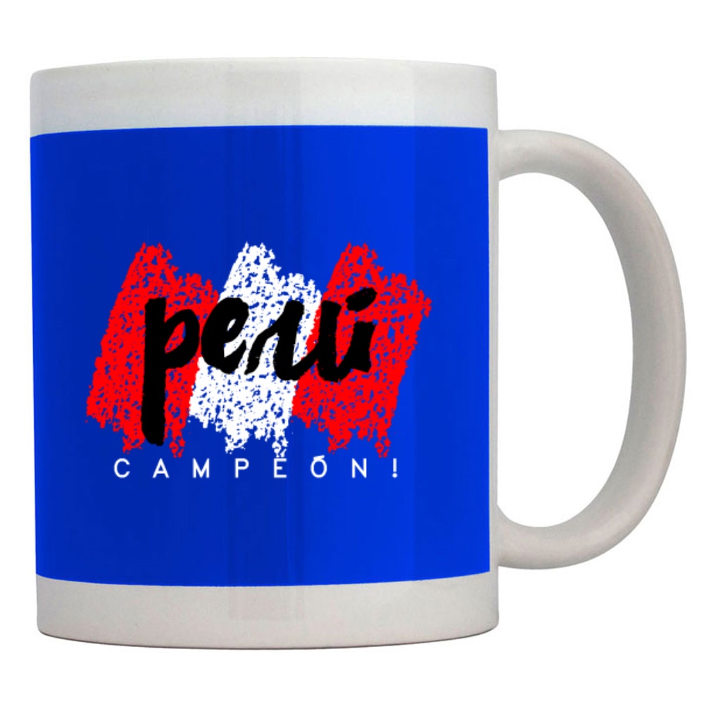Taza Peru Campeon Bandera vintage