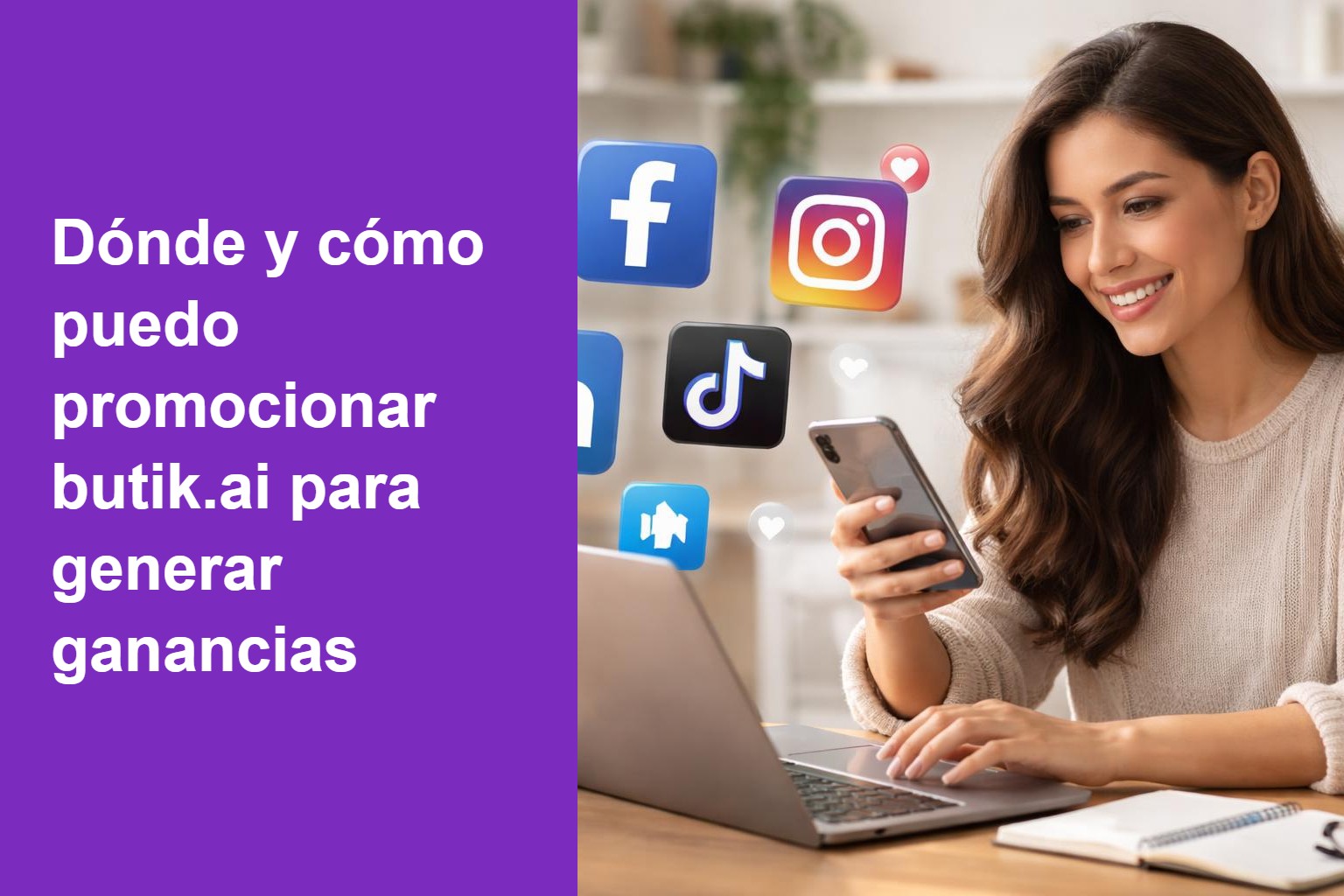 Dónde y cómo puedo promocionar butik.ai para generar ganancias