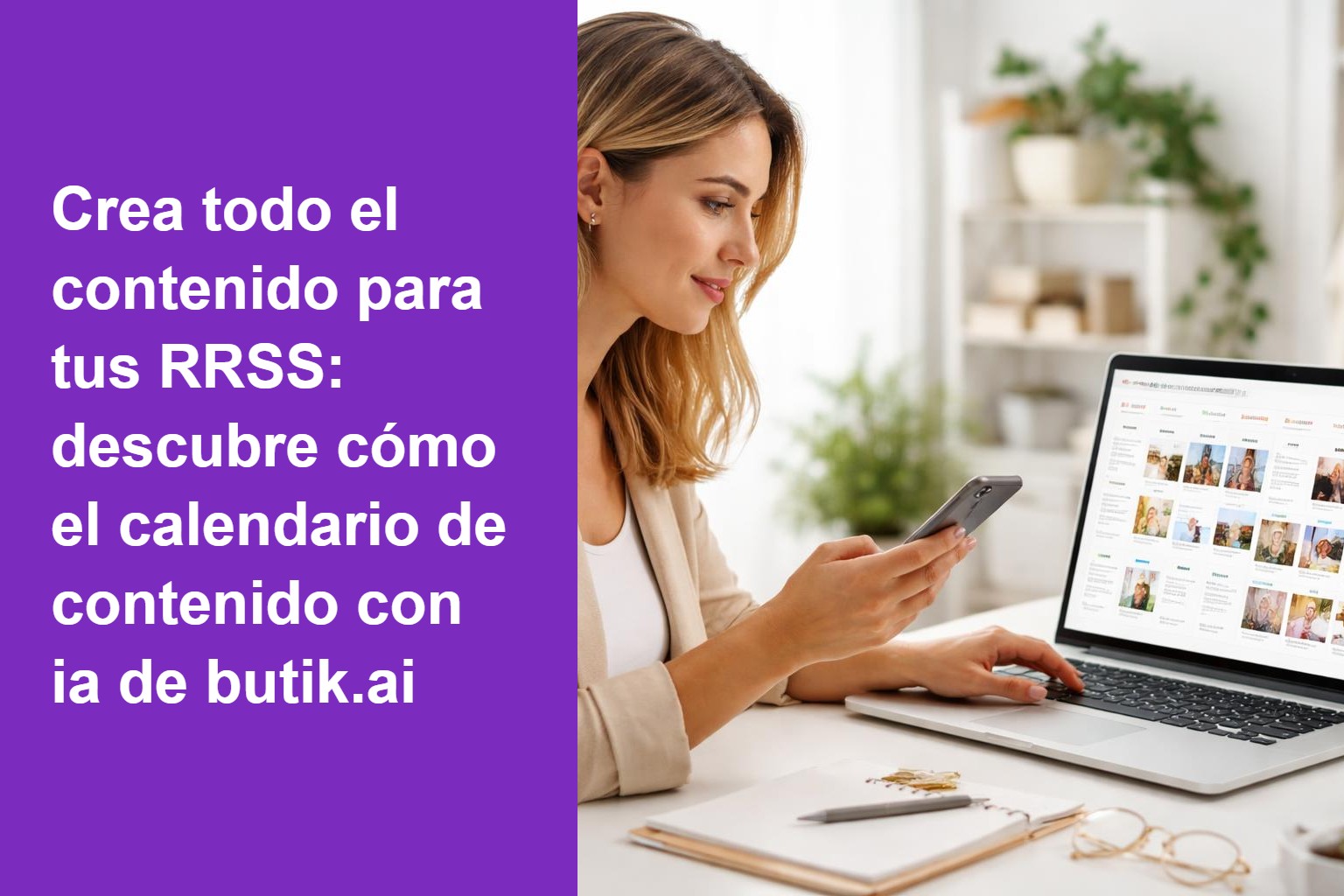 Crea todo el contenido para tus RRSS: descubre cómo el calendario de contenido con ia de butik.ai