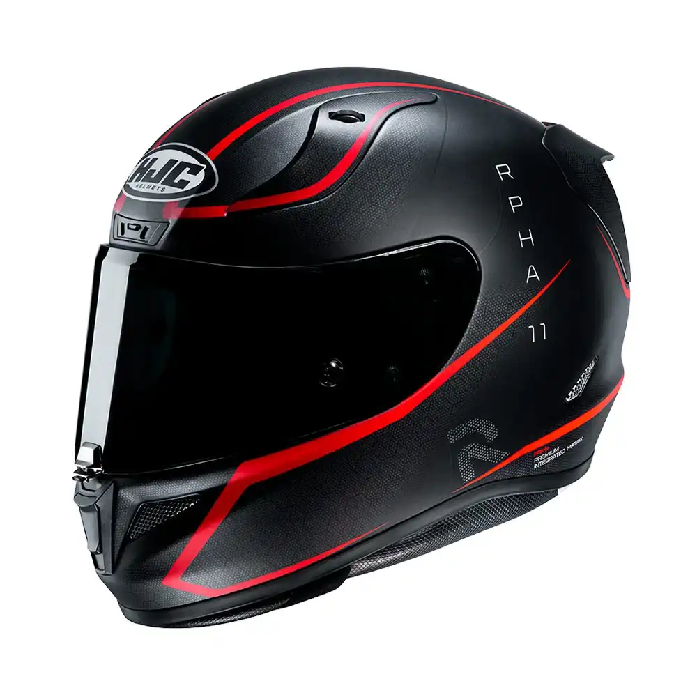 Casco hjc rojo y negro sale