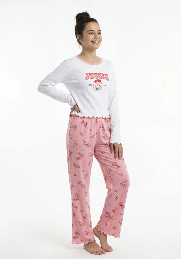 Pijama Pantalon Tela Piel Durazno De La Vaquera Jessie