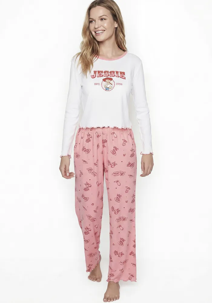 Pijama Pantalon Tela Piel Durazno De La Vaquera Jessie