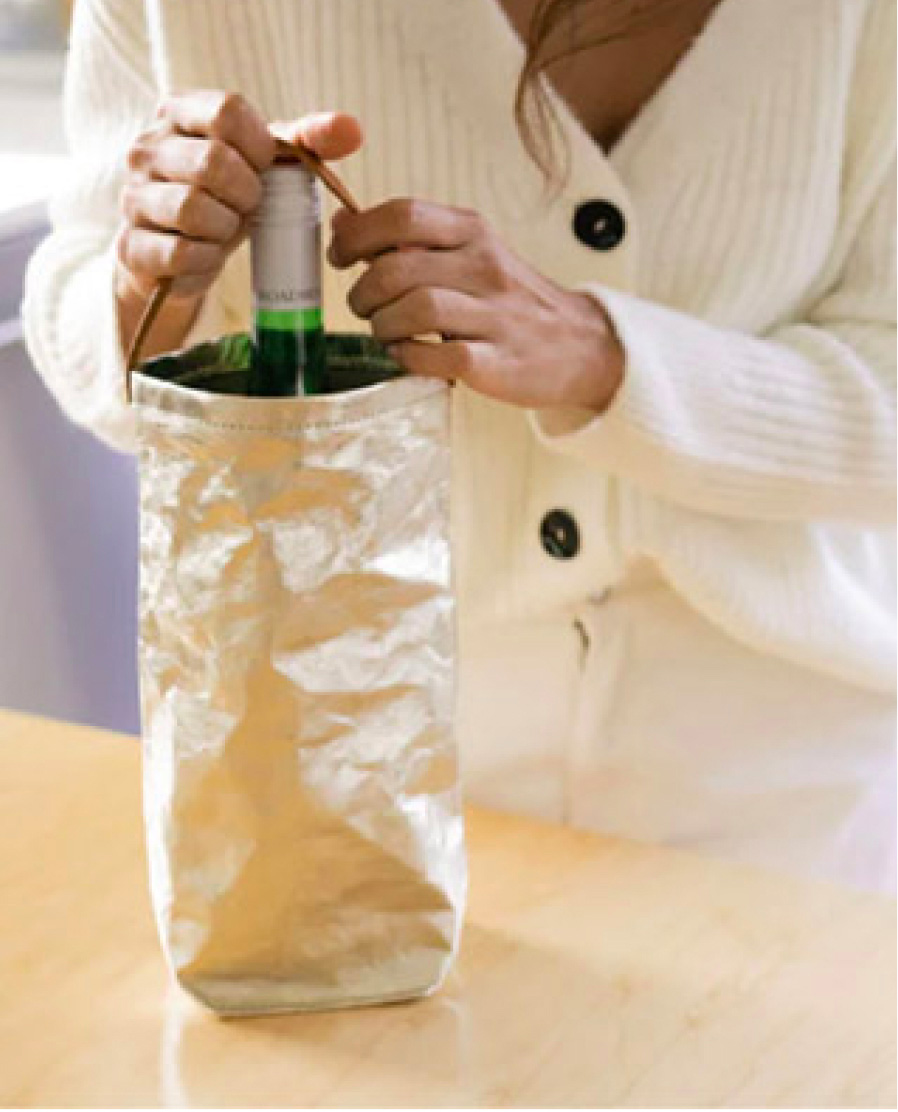 Wine Bag Leather - Limoncino